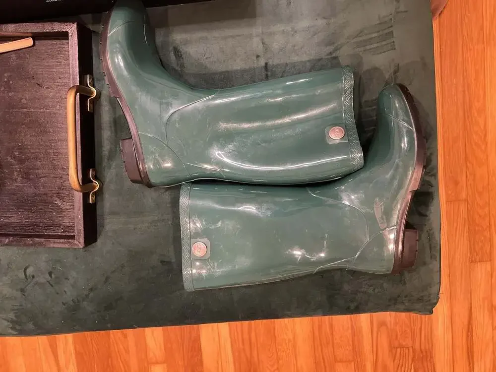 UGG Shaye Tall Waterproof Rain Boots in Hunter Green